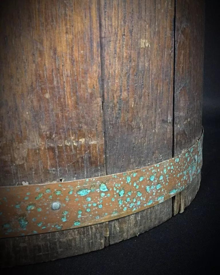 Antique Late 19th-Early 20th Century Wooden Butter Churn with Copper Ban - 2Y305 In Good Condition For Sale In Bordeaux, FR