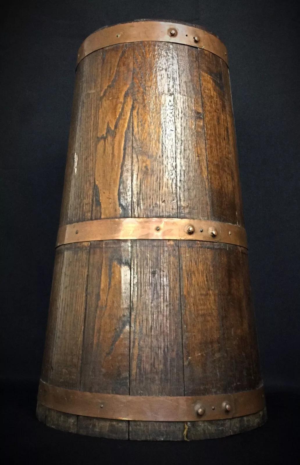 Antique Late 19th-Early 20th Century Wooden Butter Churn with Copper Ban - 2Y305 For Sale 2
