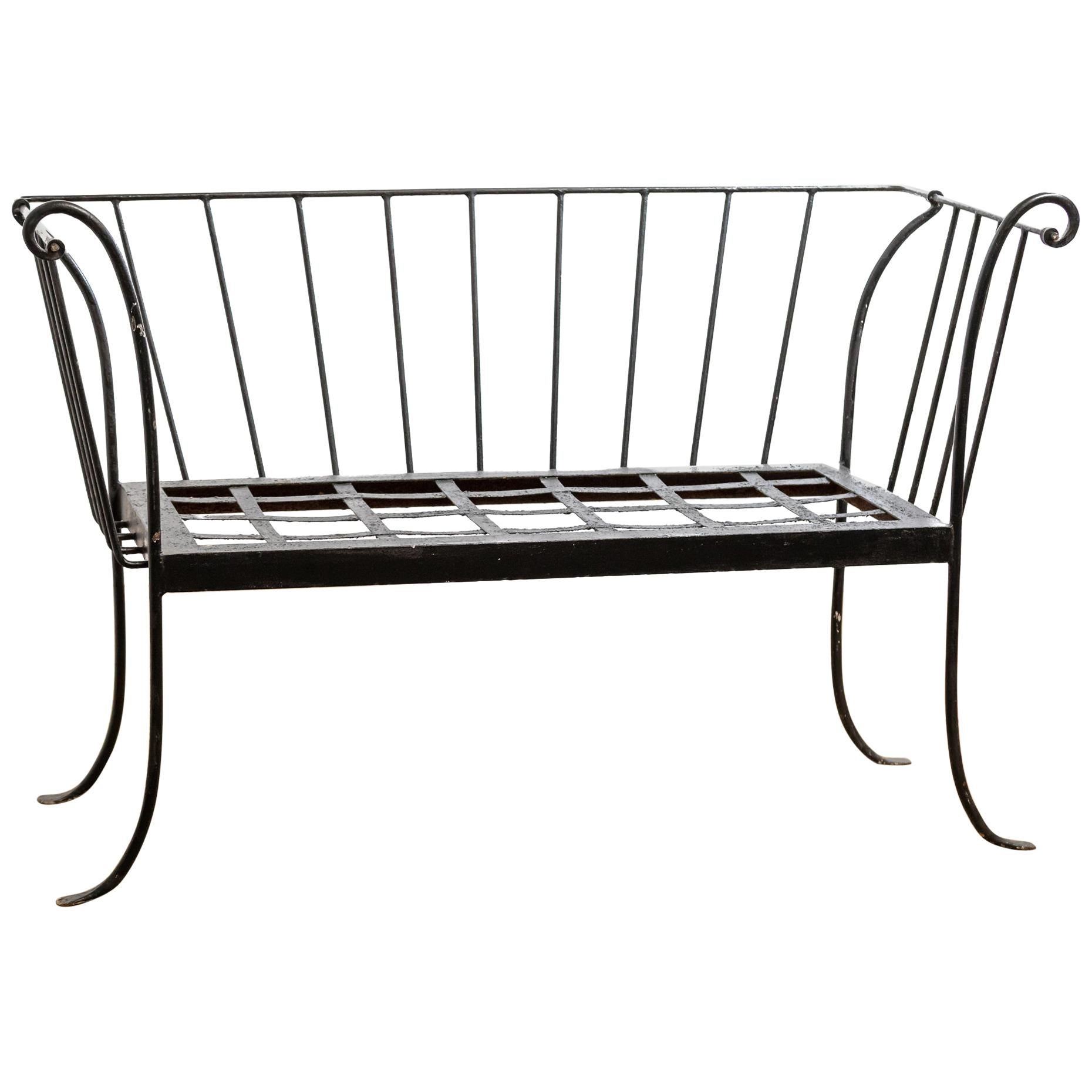 Antique Late 19th-Early 20th Century Wrought Iron "Deconstructed" Sofa Settee