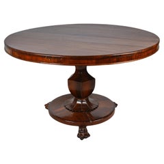 Antique Late Classical American Rosewood Center Table Early 19th C (AF1-108)