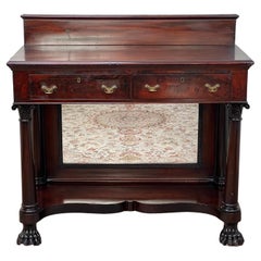 Ancienne table d'embarcadère en acajou de la fin de l'époque fédérale, C.I.C. 1840