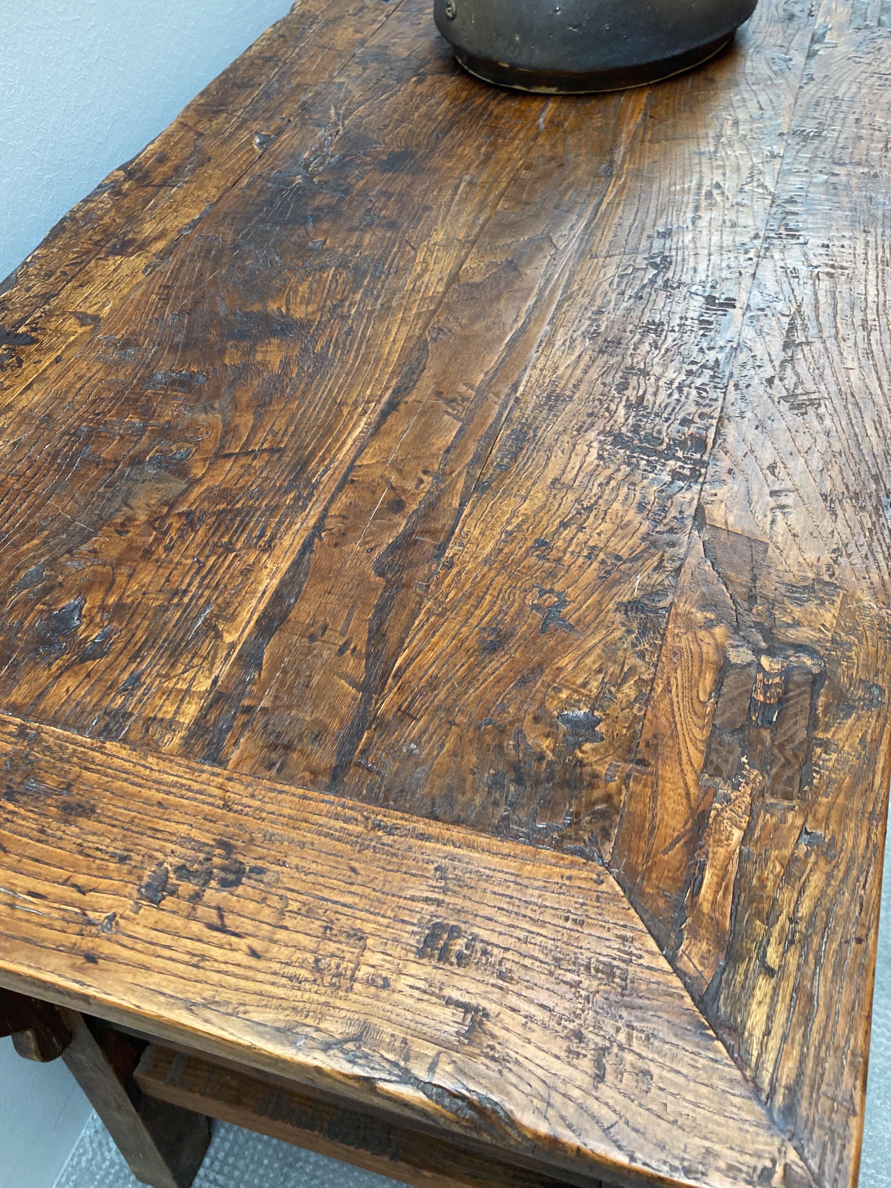 Olmo ANTIQUE LATE QING DYNASTY BUTTERFLY CHESTRE IN ELM WOOD CON CASSETTI in vendita