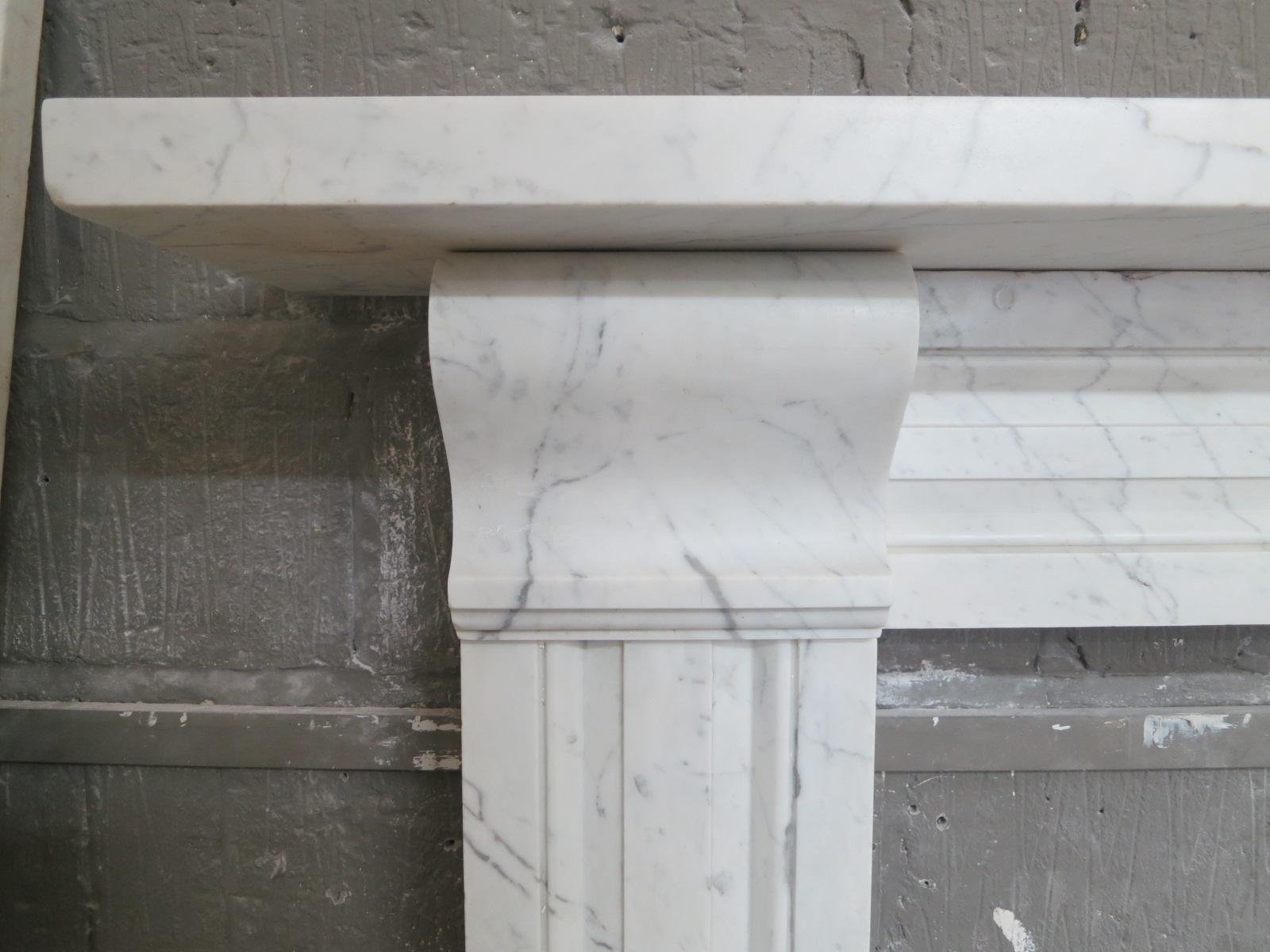 English Antique Late Regency Marble Fireplace Mantel