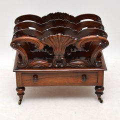 Antique Late Regency Rosewood Canterbury
