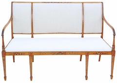 Antikes spätviktorianisches Sofa aus Satinholz des 19. Jahrhunderts - sehr gute Qualität