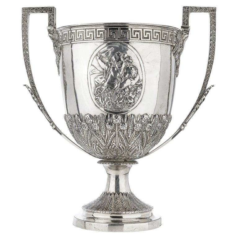 Antique Late Victorian 925, Sterling Silver Impressive Large Trophy Cup