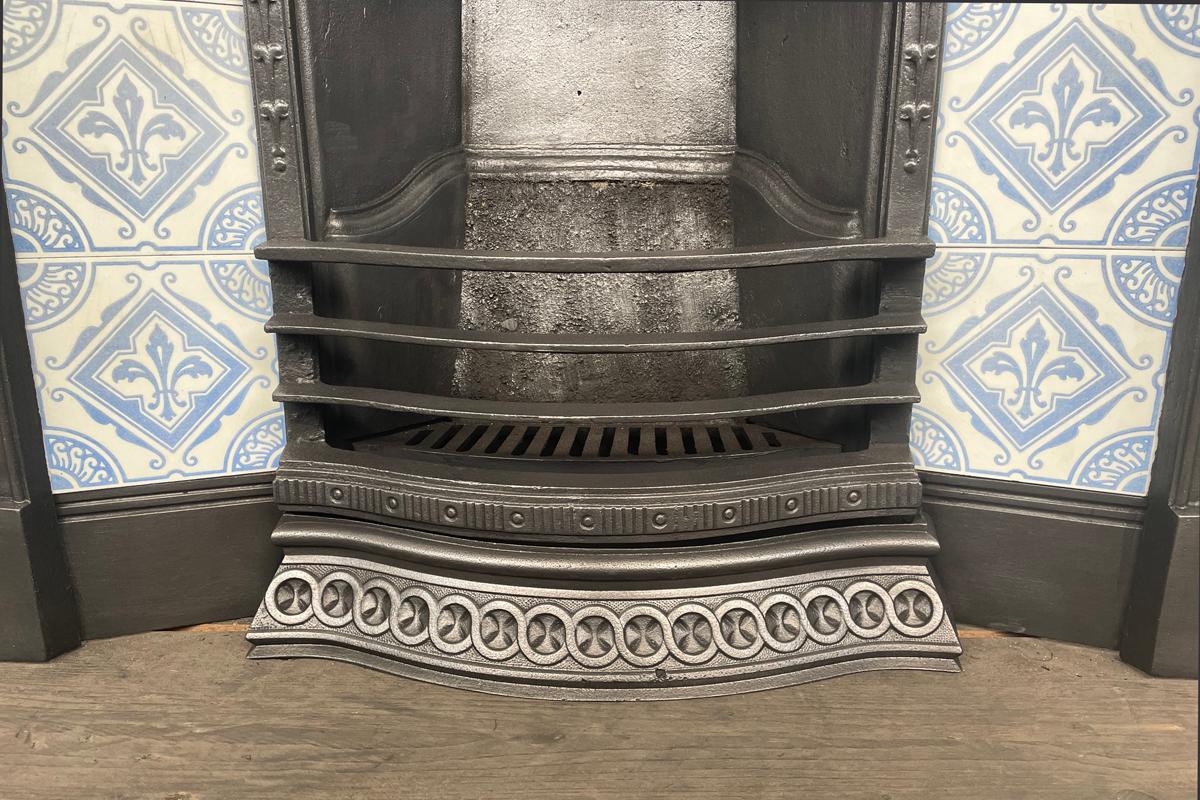 Antique Late Victorian Cast Iron and Tiled Combination Fireplace at 1stDibs