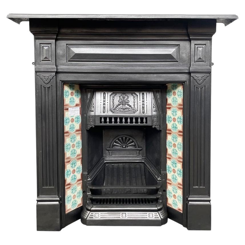 Antique Victorian Cast Iron Combination Fireplace For Sale at 1stDibs