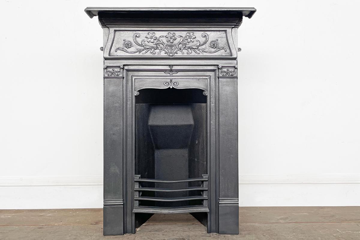 Antique Late Victorian Cast Iron Bedroom Fireplace at 1stDibs