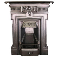 Antique Late Victorian Cast Iron Combination Fireplace