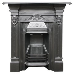 Antique Late Victorian Cast Iron Combination Fireplace