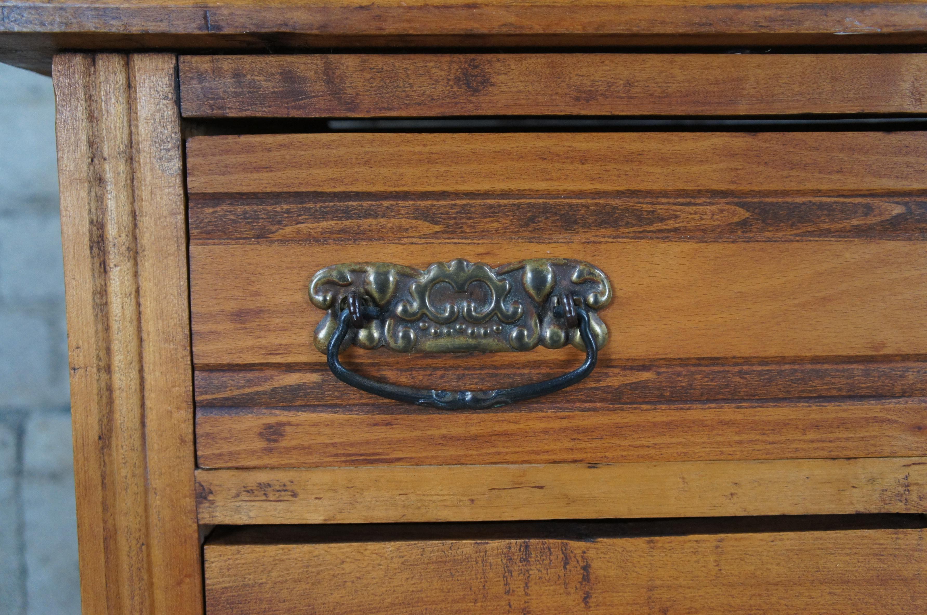 19th Century Antique Late Victorian Eastlake Oak Washstand Cabinet Chest Dresser 30