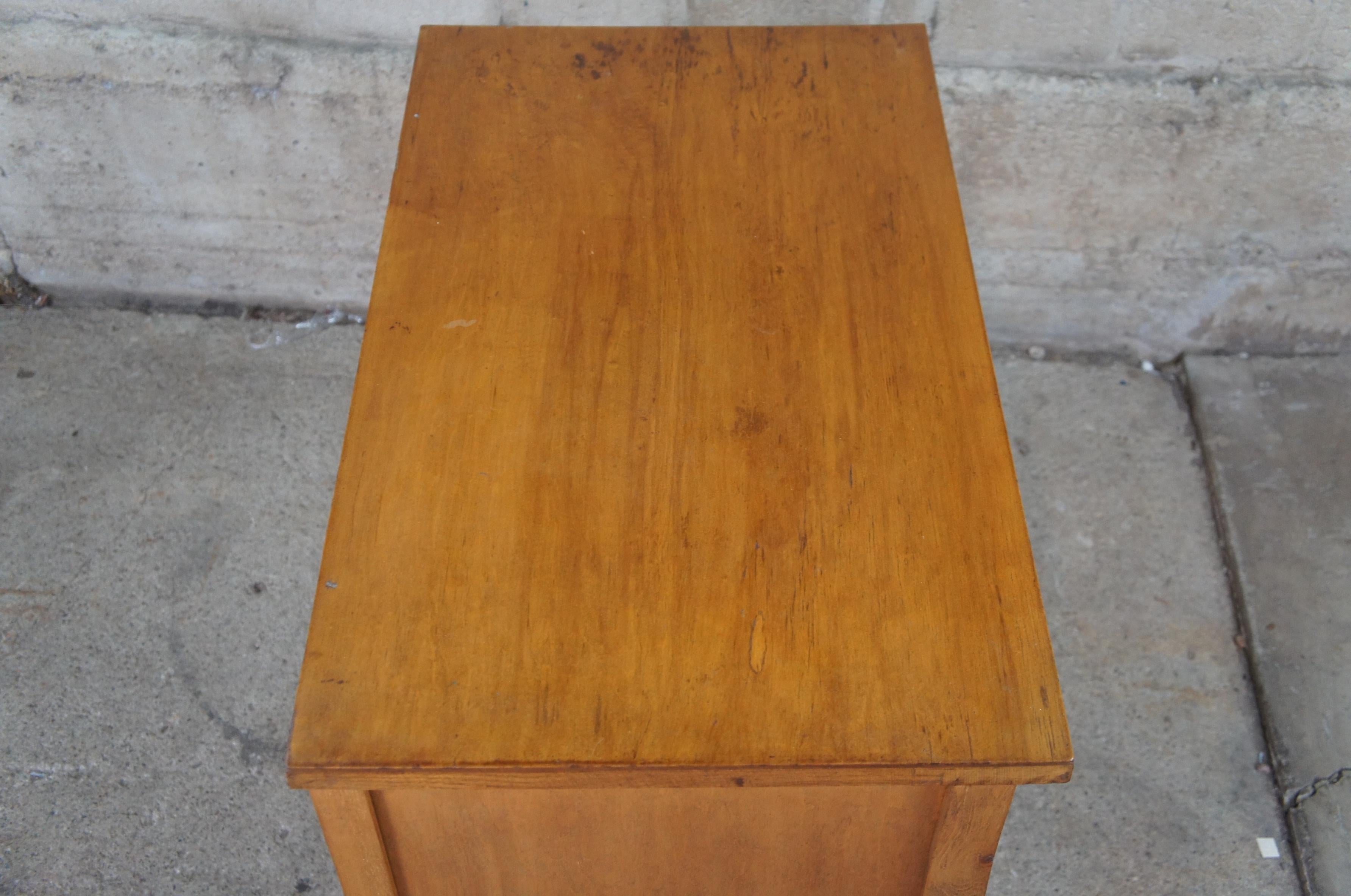 Antique Late Victorian Empire Maple Ball & Claw Foot End Table Chest Nightstand 7