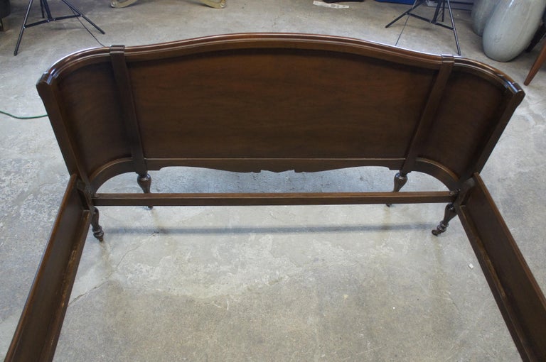 Antique Late Victorian Full Size Curved Walnut Bed at 1stDibs antique