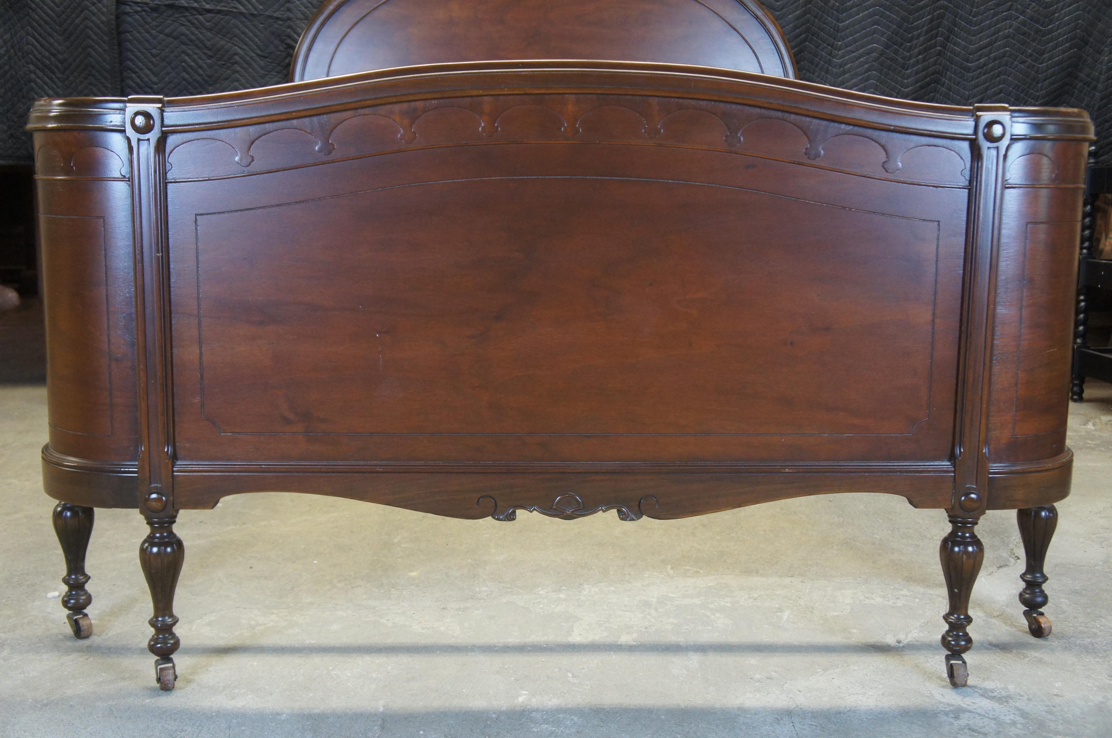 antique curved footboard bed