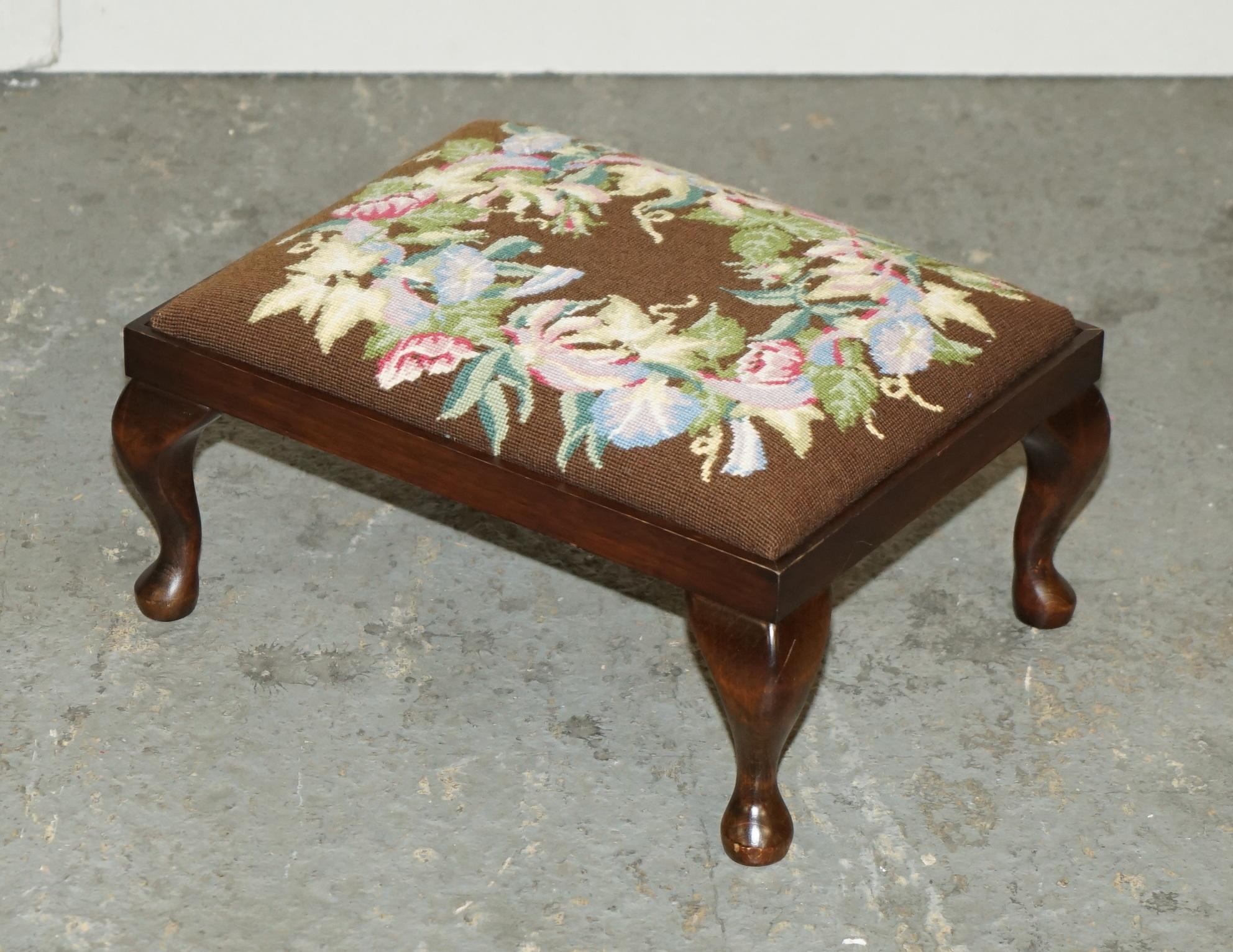 All Vintage Antiques is delighted to offer for sale this original late Victorian hand Embroidered mahogany framed small footstool

Please note the delivery fee listed is just a guide, it covers within the M25 only for the UK and local Europe only