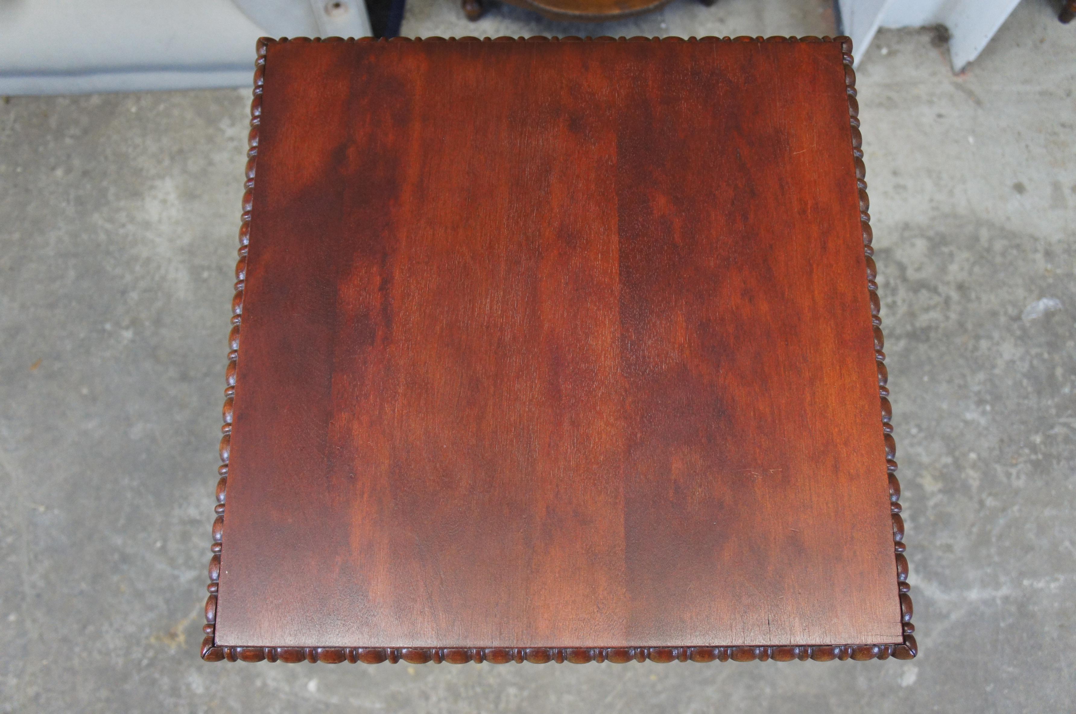 Antique Late Victorian Mahogany Tiered Pedestal Parlor Table Plant Stand 2