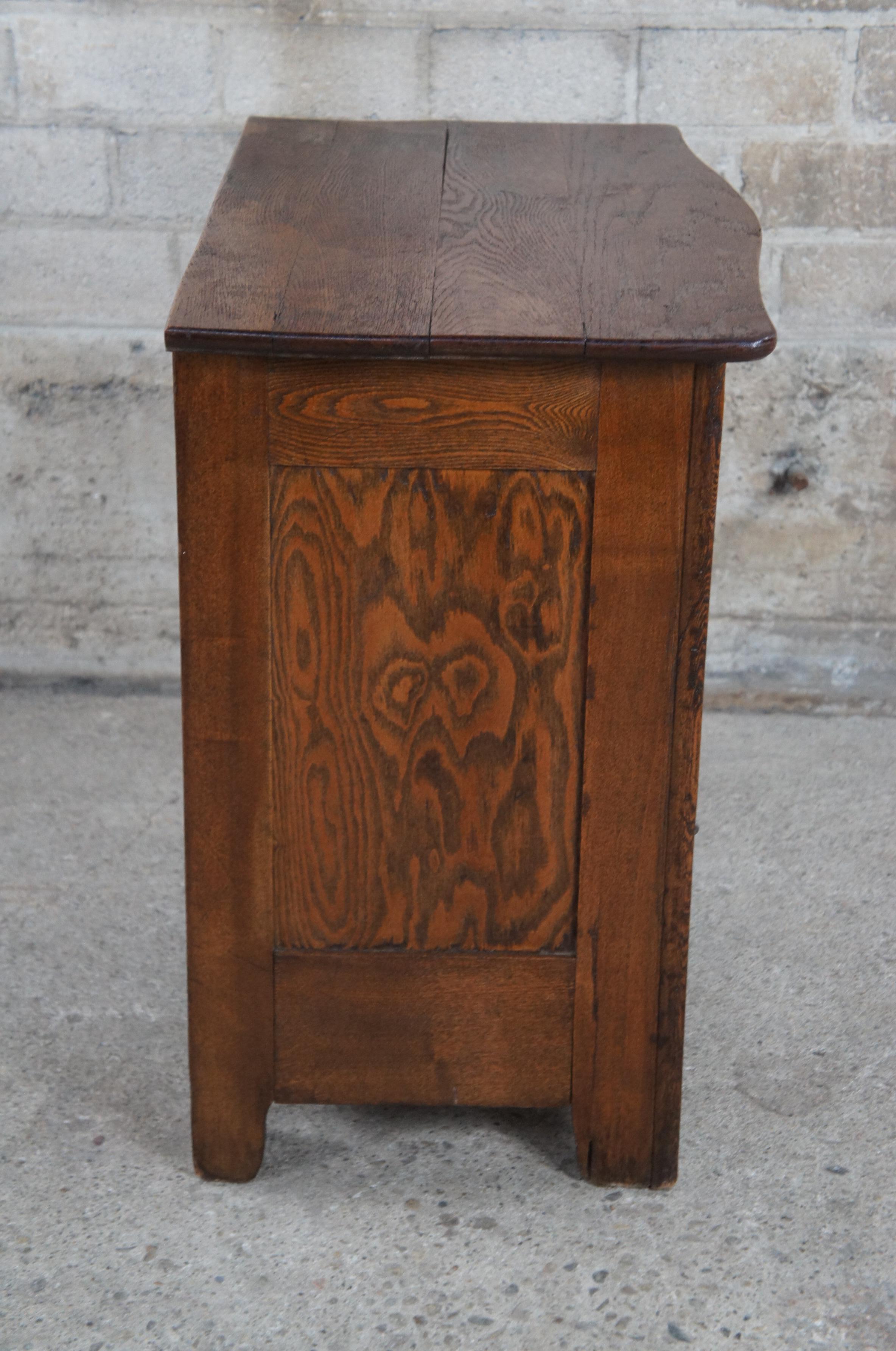 Antique Late Victorian Oak Washstand Cabinet Chest Dresser Nightstand Table For Sale 6