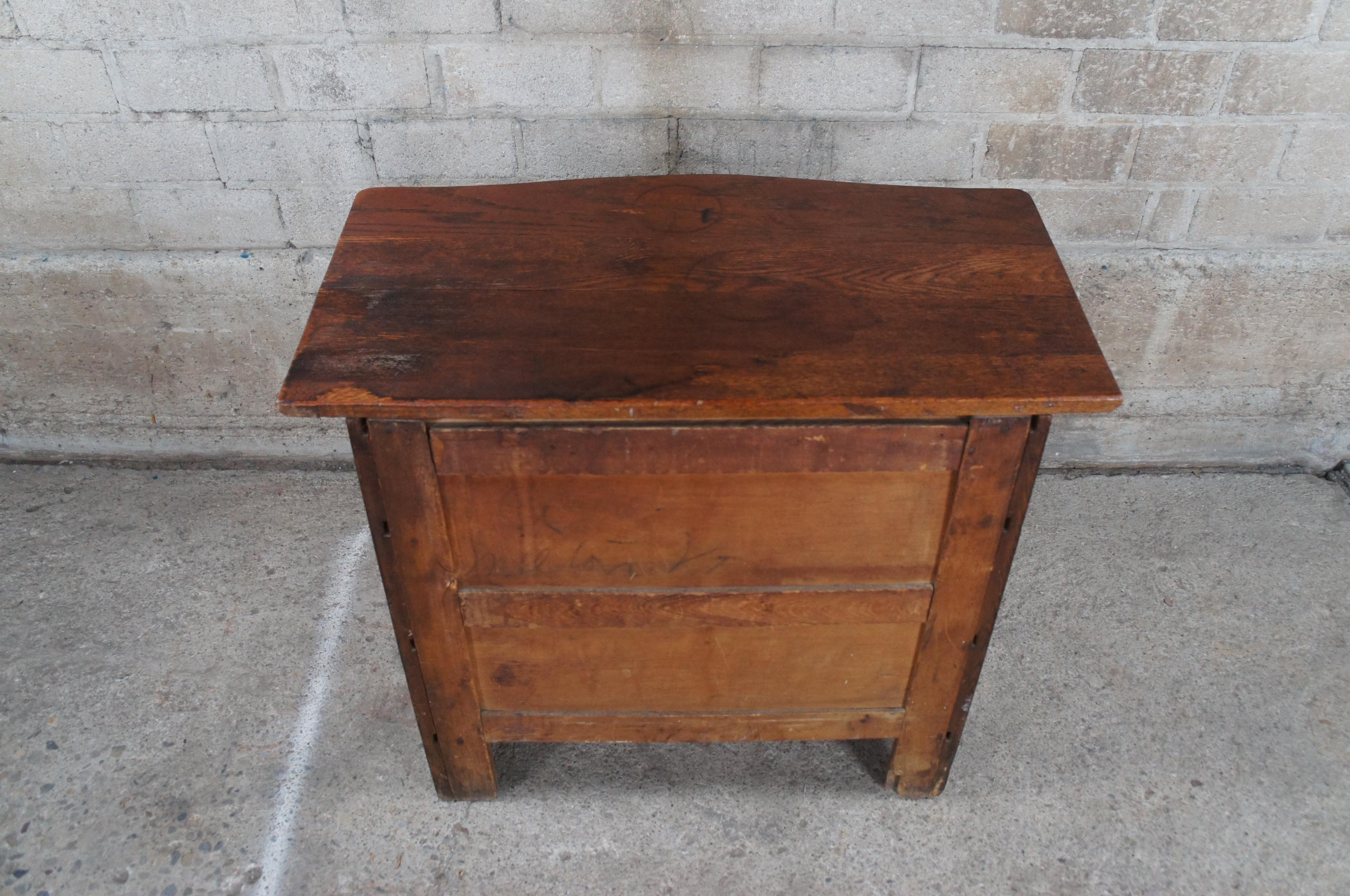 Antique Late Victorian Oak Washstand Cabinet Chest Dresser Nightstand Table For Sale 5