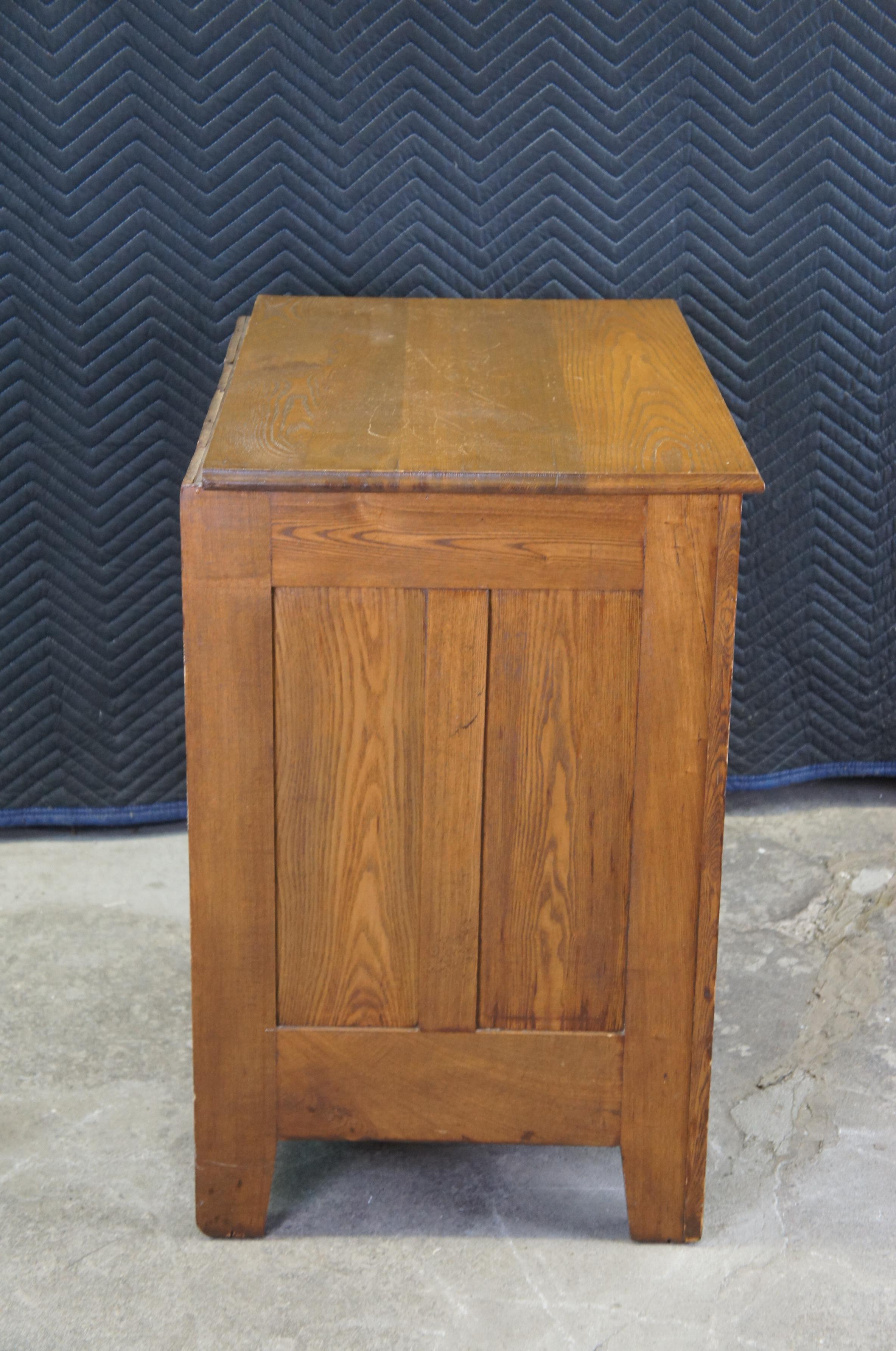 Antique Late Victorian Oak Washstand Cabinet Chest Nightstand Side Table 4