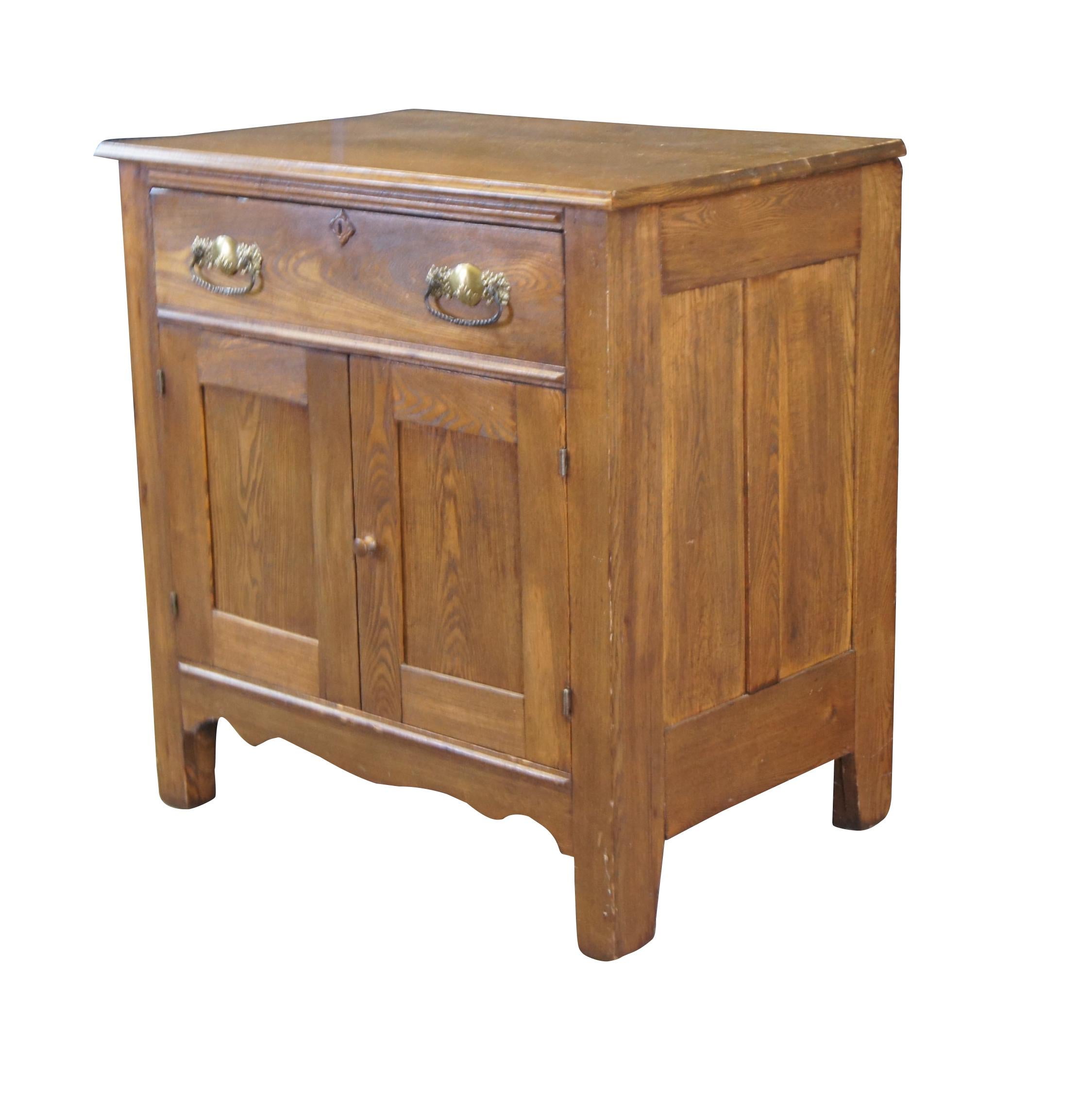 oak washstand antique