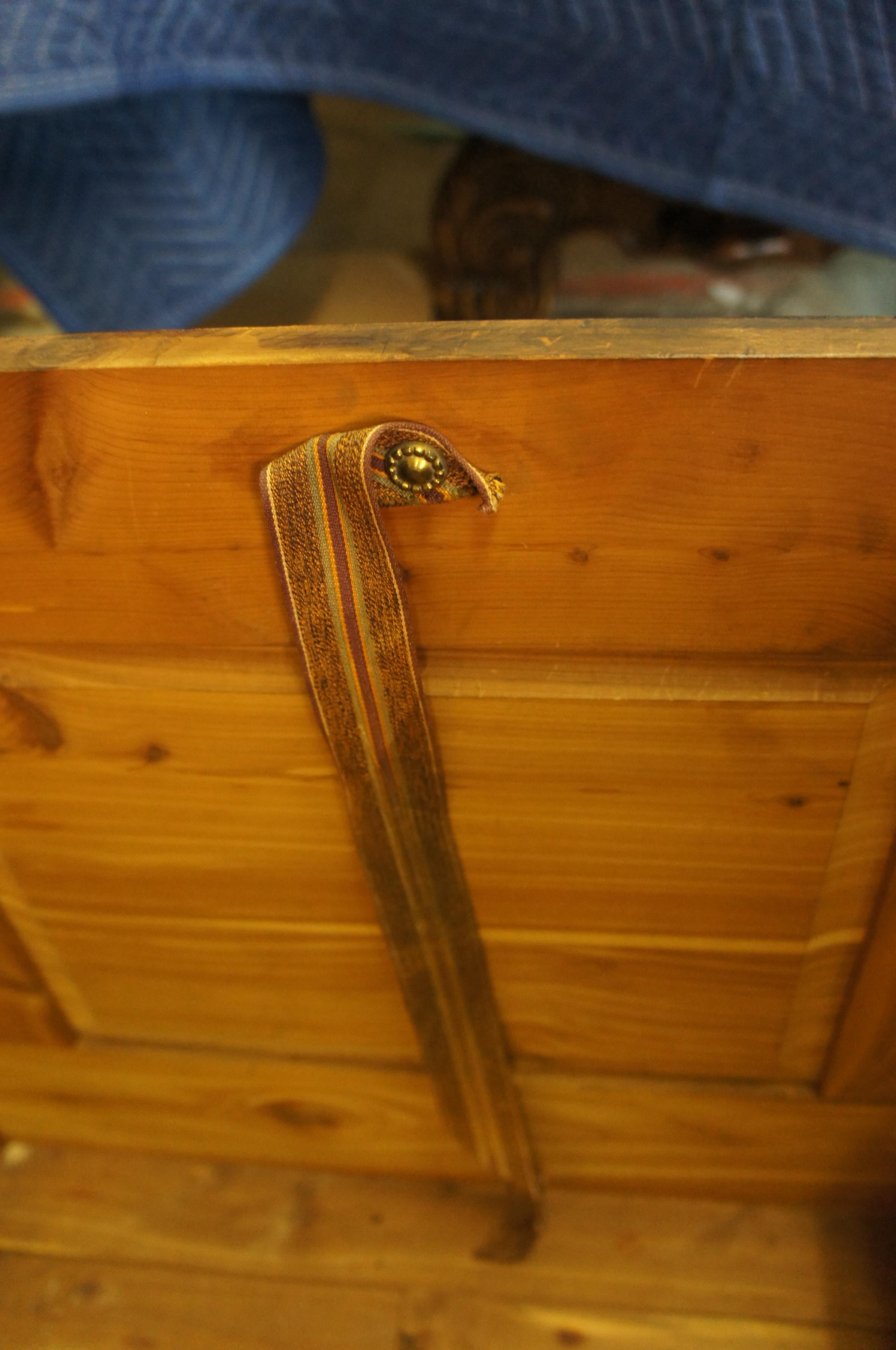 Antique Late Victorian Ornate Cedar Paneled Trunk Blanket Storage Hope Chest 1