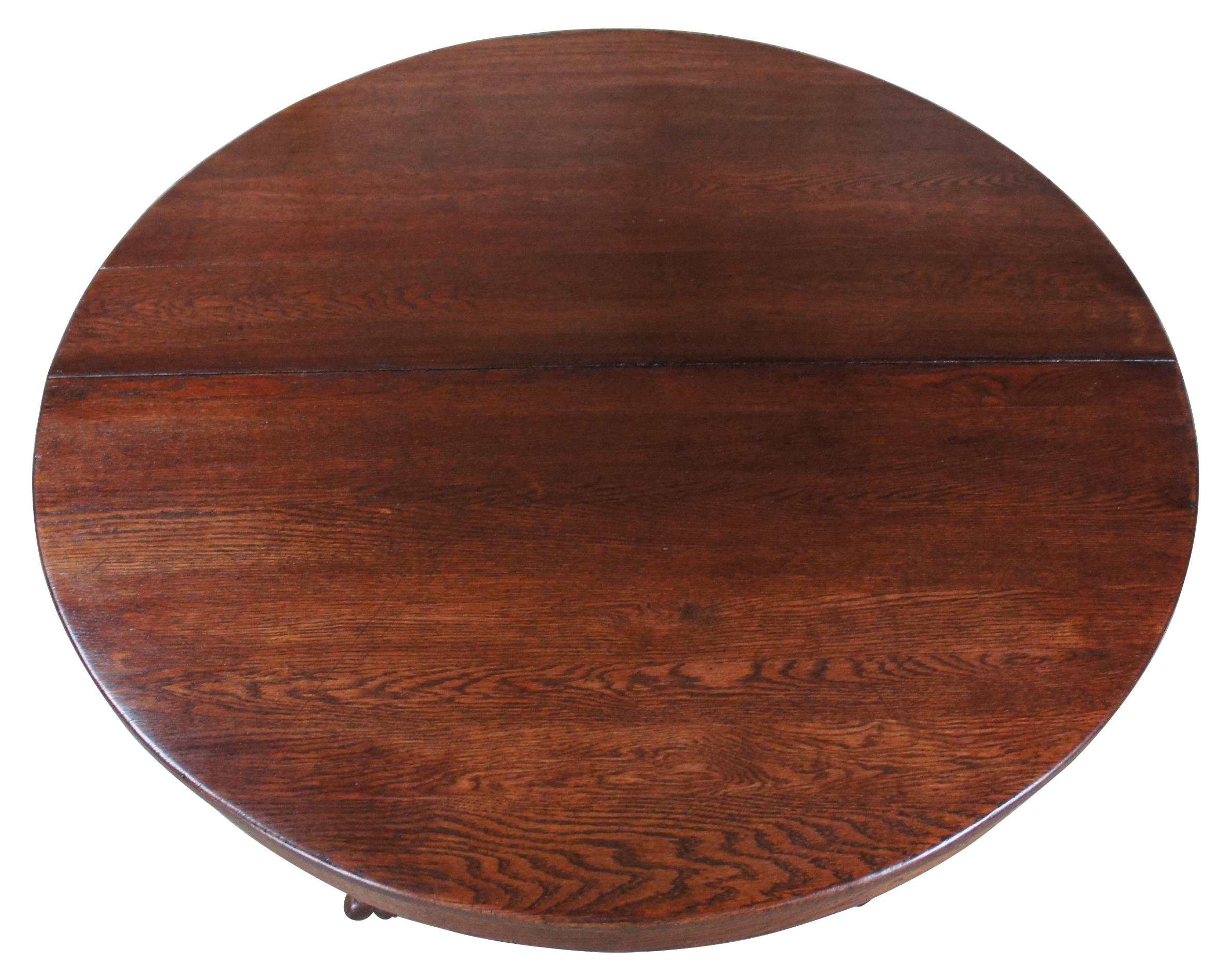 oak clawfoot table and chairs