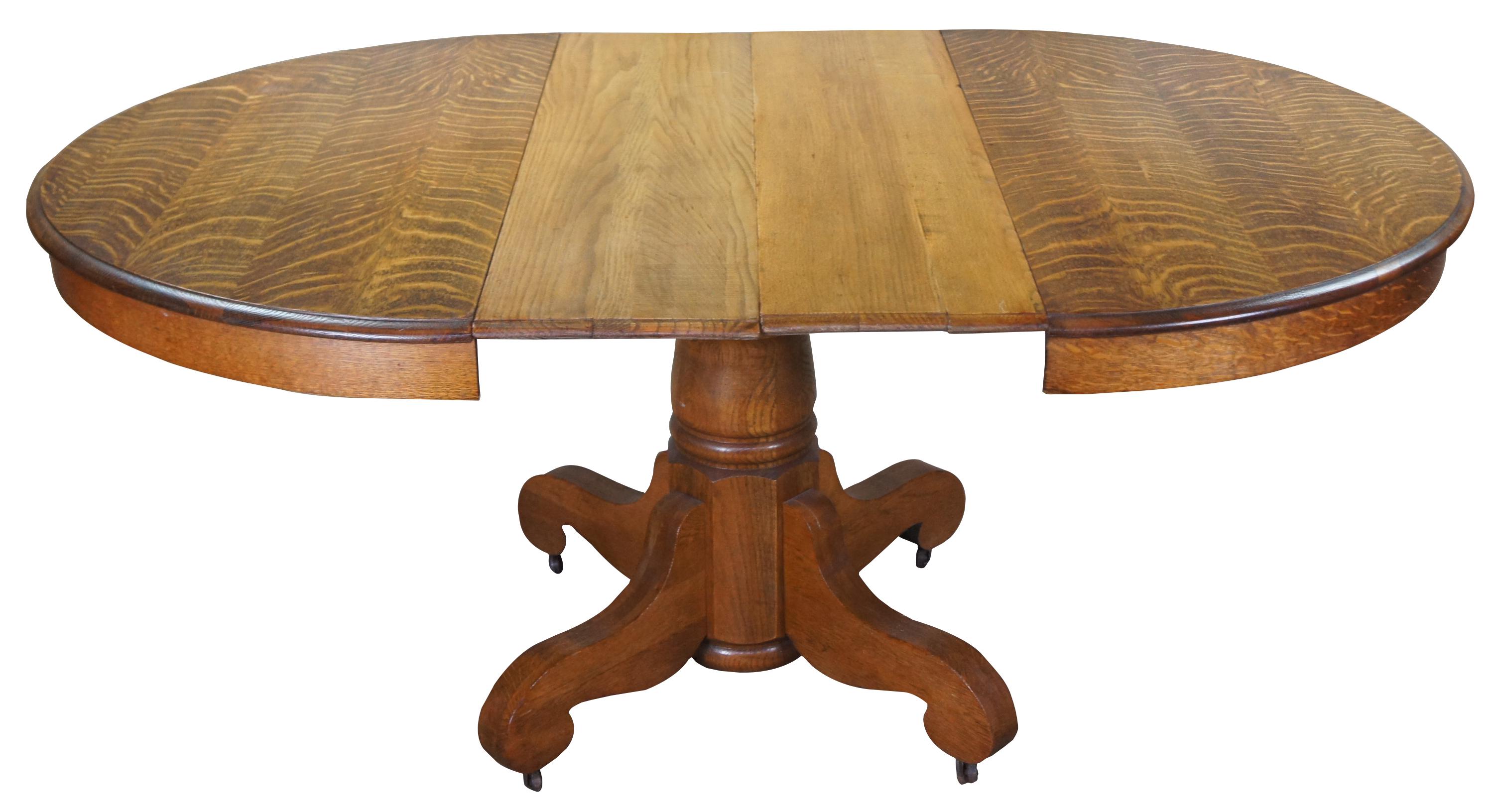 antique oak pedestal table