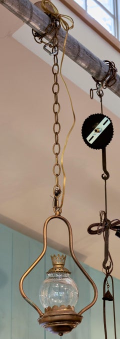 Antique Late Victorian Simple, Elegant Pendant or Hall Lantern