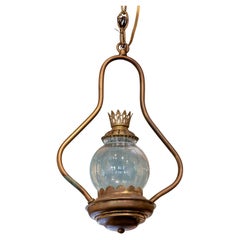 Antique Late Victorian Simple, Elegant Pendant or Hall Lantern