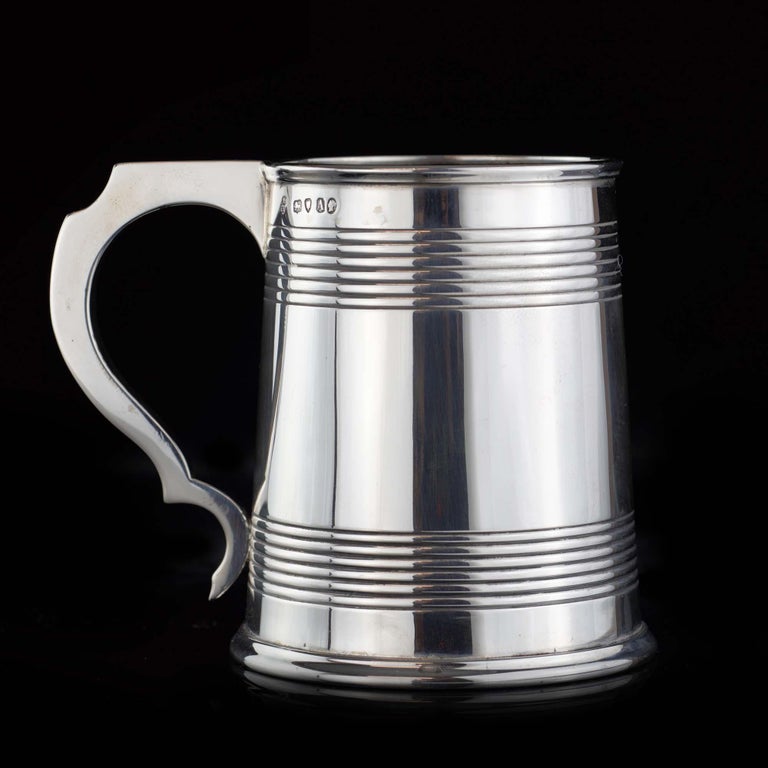British Antique Late Victorian Sterling Silver Christening Mug For Sale