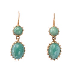 Antique Late Victorian Turquoise Earrings
