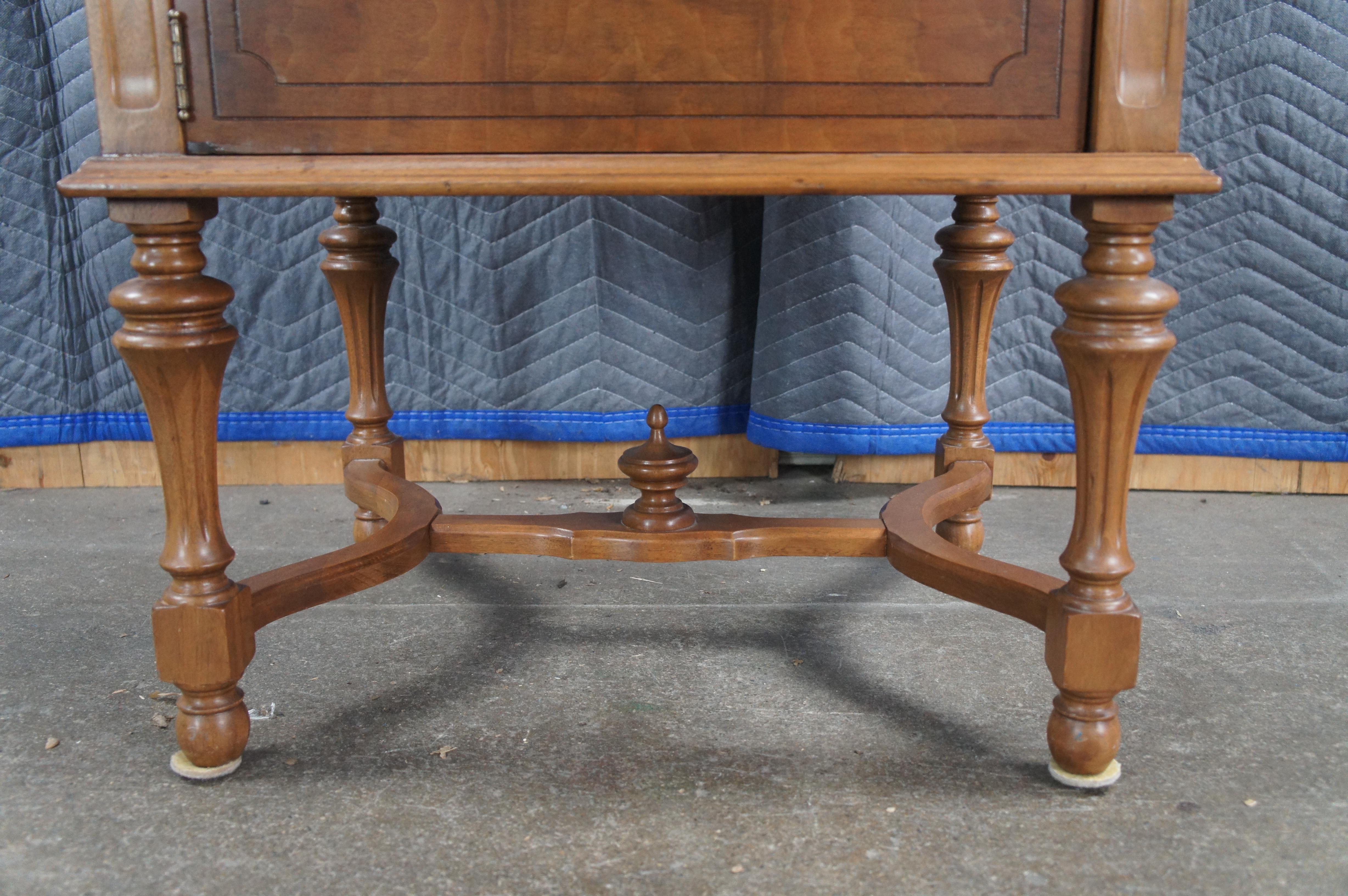 Ancienne console de musique en ronce de noyer de la fin de l'époque victorienne, meuble pour phonographe, support de disque en vente 1