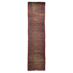Alfombra antigua de diseño reticular con increíbles verdes, c. 1930