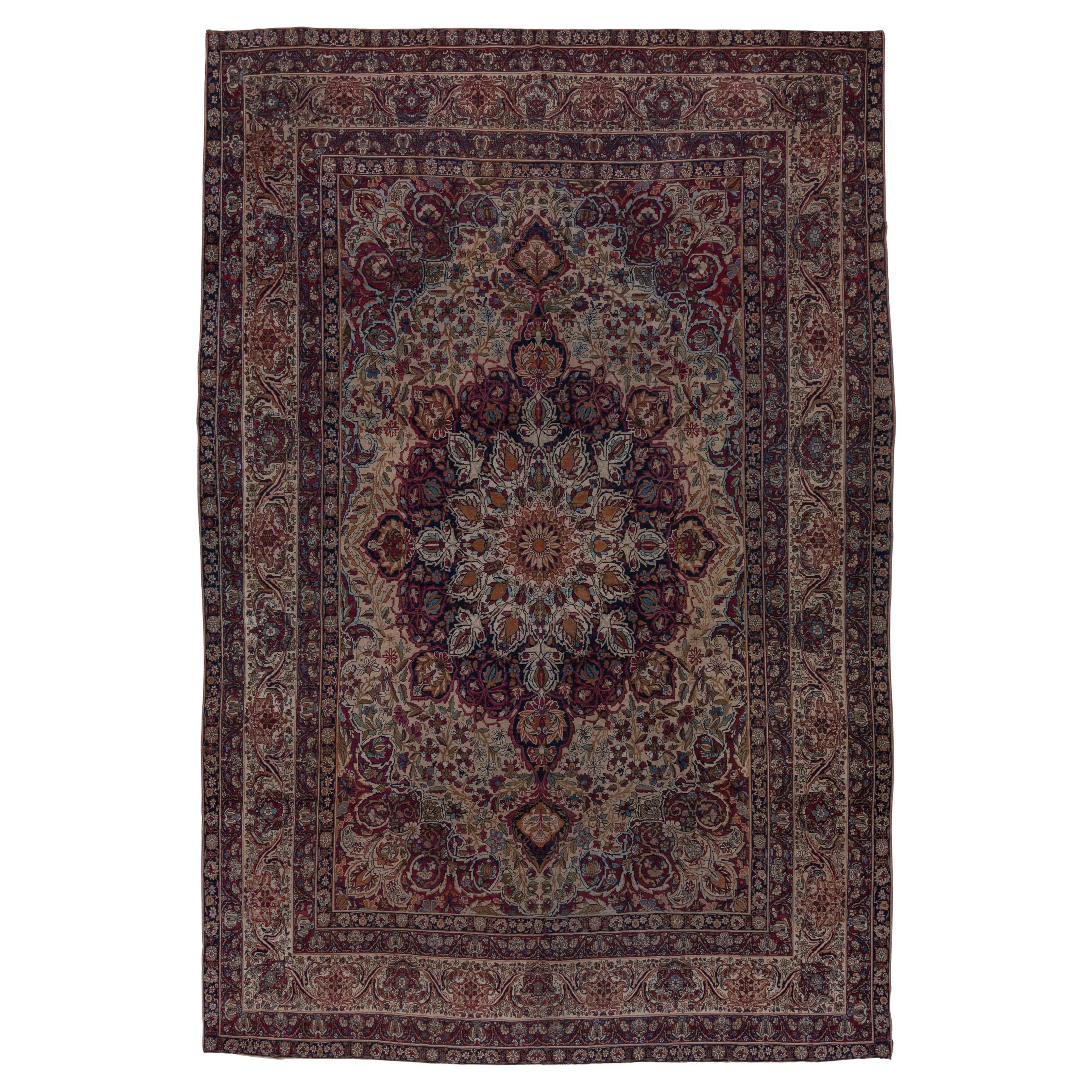 Antique Lavar Kerman Carpet, circa 1900s For Sale