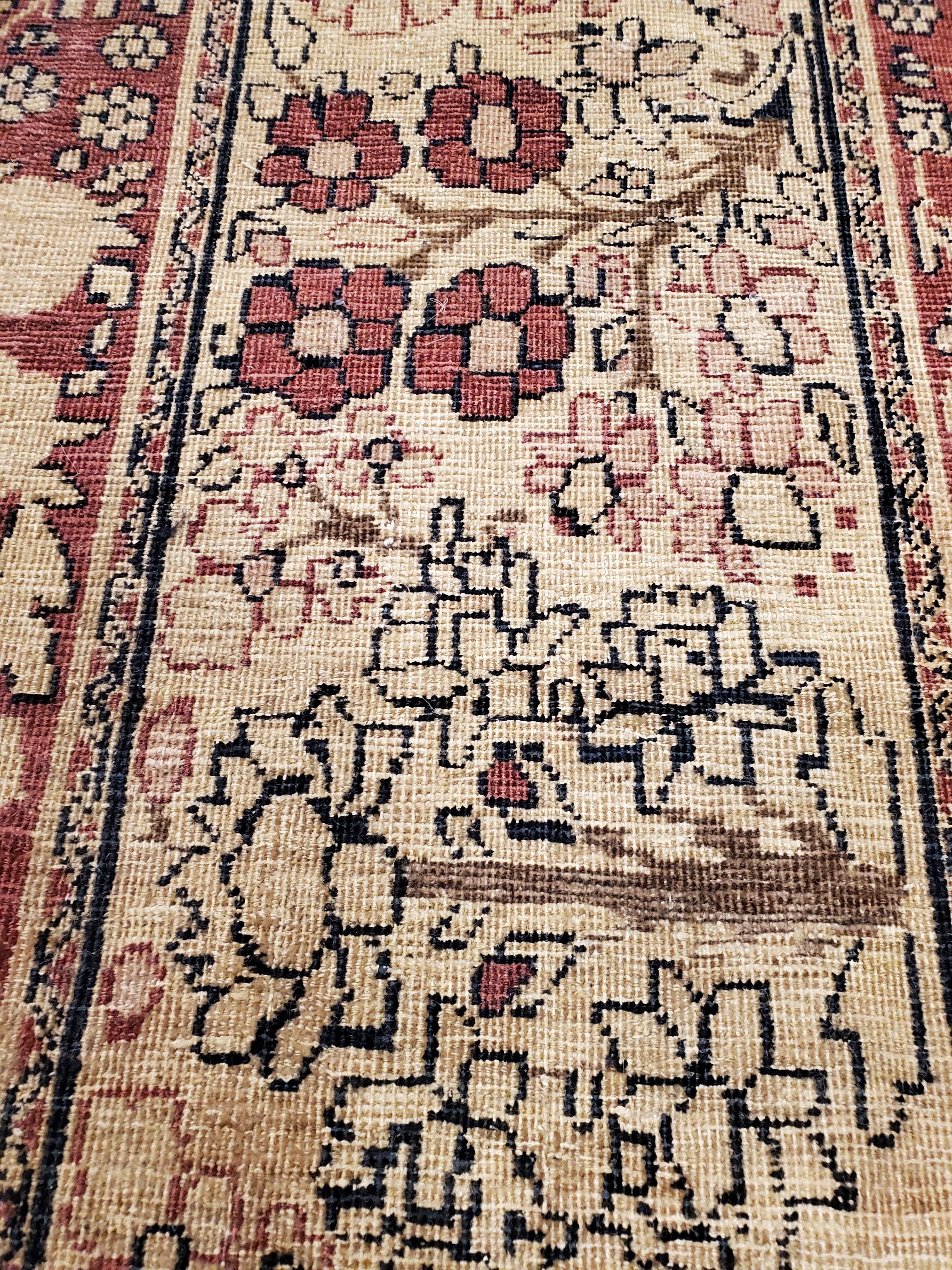Antique Lavar Kerman Carpet, Fine Persian Oriental Rug Jewel Blue, Gold and Navy For Sale 2