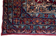 Antigua Alfombra Lavar Kerman Medallón Antiguo Alfombra Persa Kirman Anudada a Mano