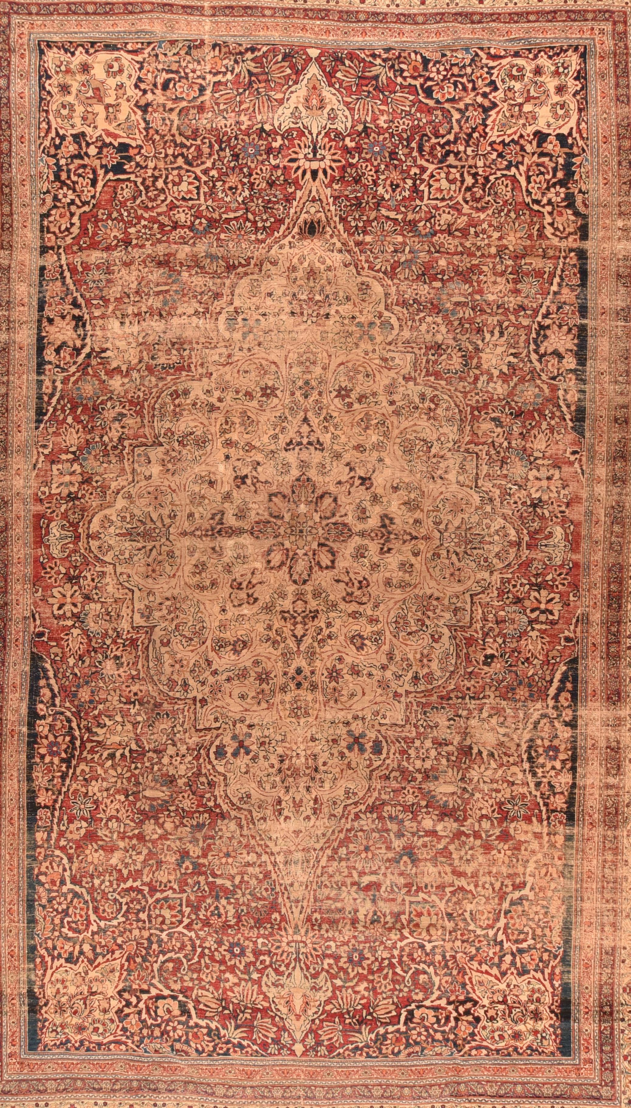 Persian Antique Lavar Kerman Rug For Sale