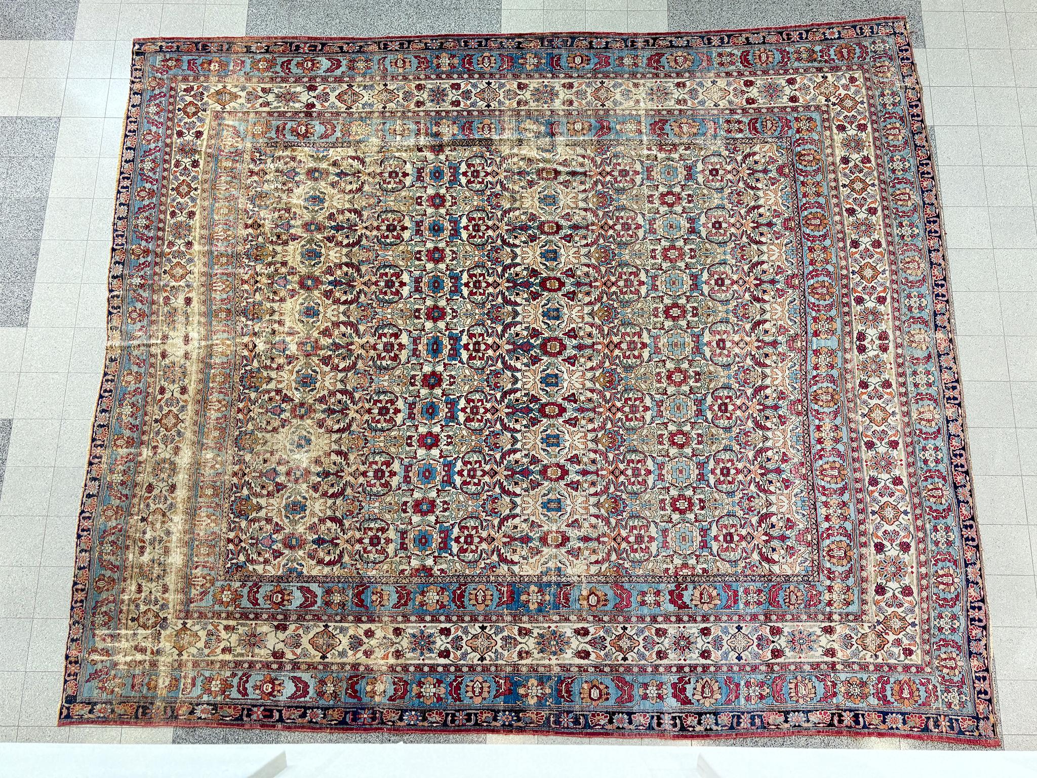 Antiker Lavar Kerman-Teppich  18' 2