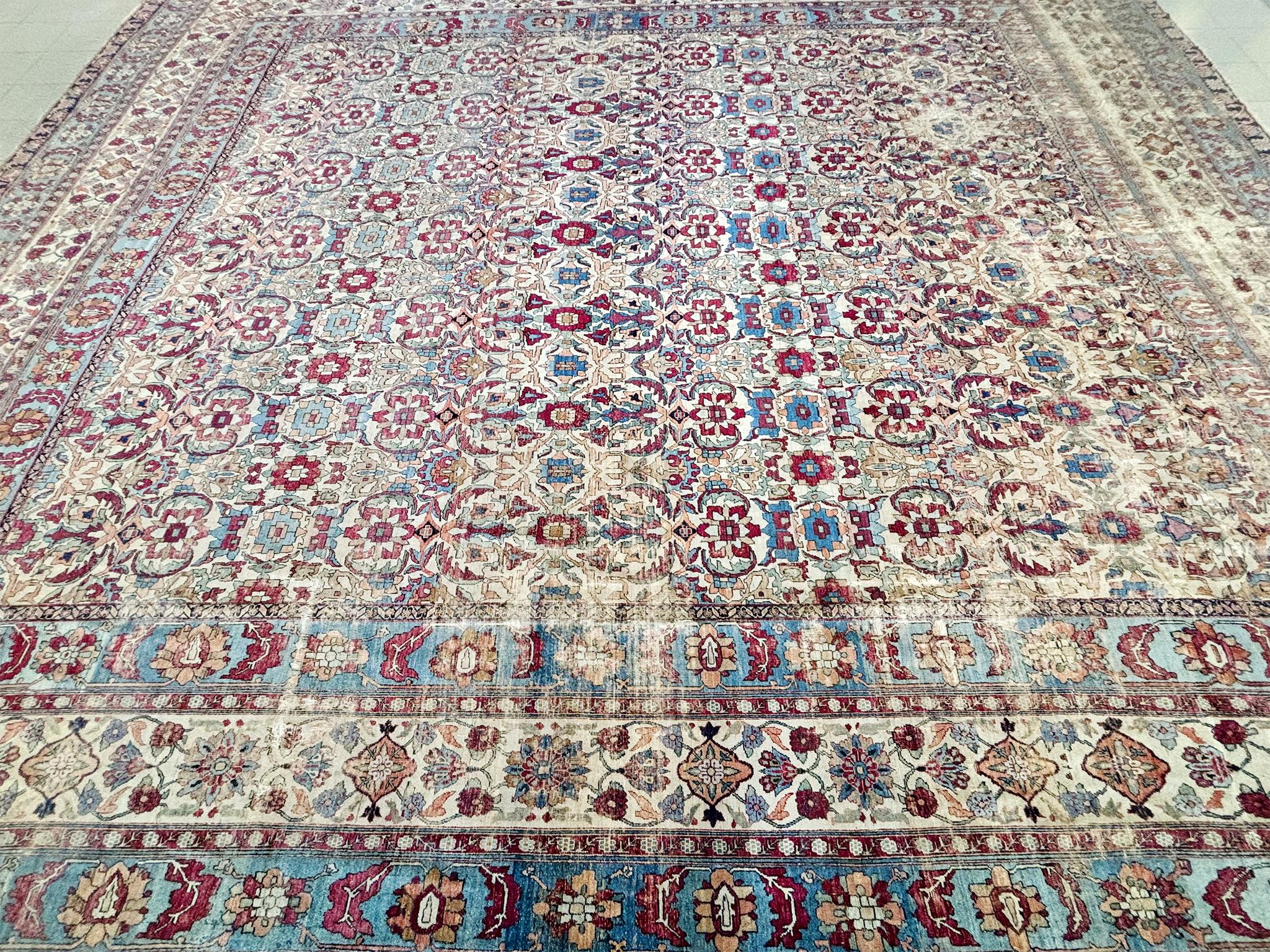 Antiker Lavar Kerman-Teppich  18' 2