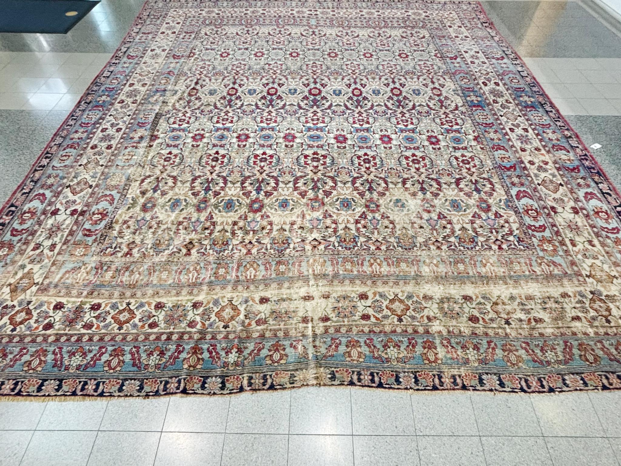 Antiker Lavar Kerman-Teppich  18' 2