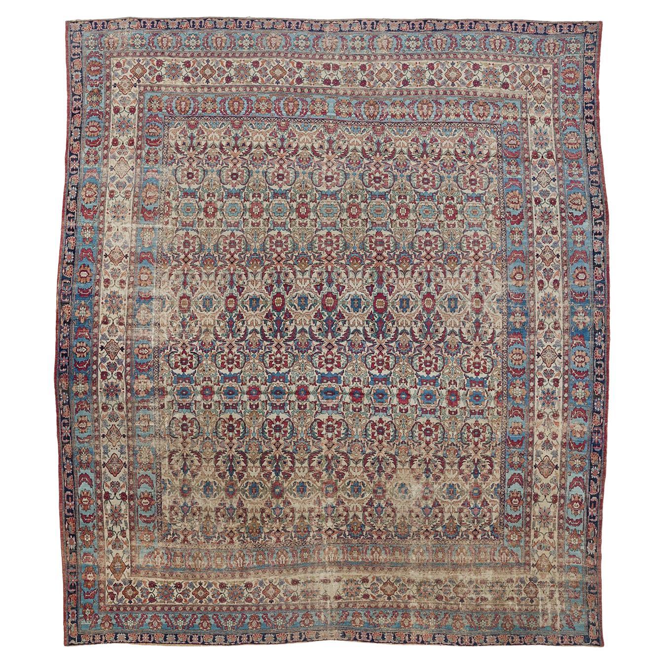 Antiker Lavar Kerman-Teppich  18' 2" x 16' 2" im Angebot