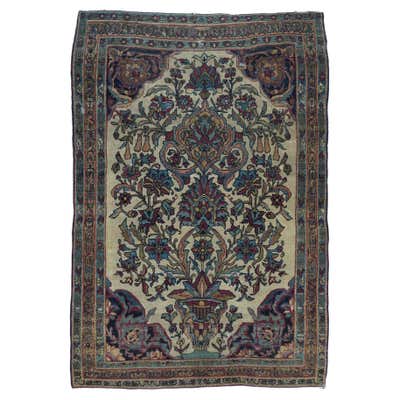 Antique Persian Lavar Kerman Rug 4'2'' x 6'2'' For Sale at 1stDibs