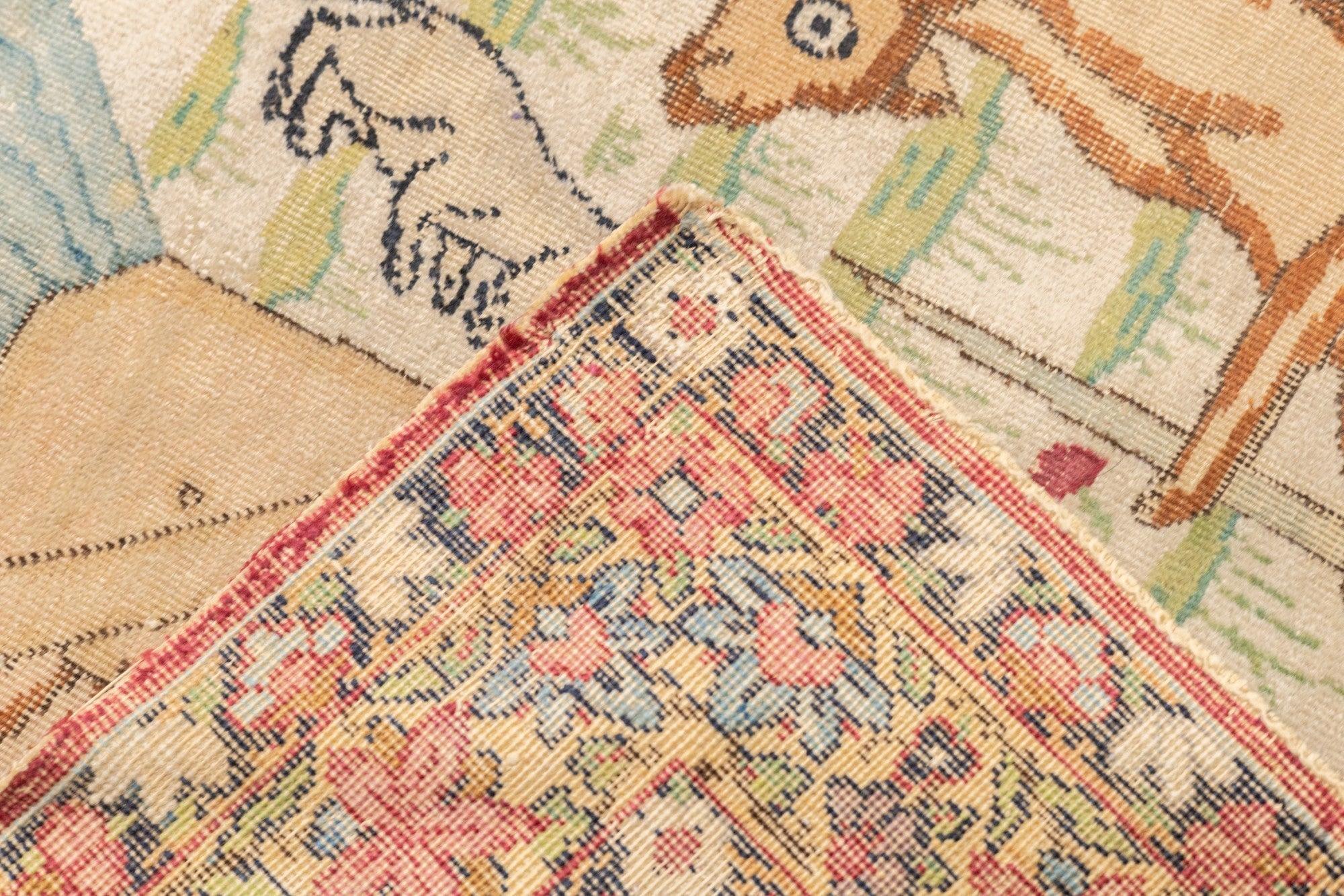 Tappeto antico Lavar Kerman 3'2'' x 4'6'' in vendita 6