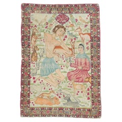 Antique Lavar Kerman Rug 3'2'' x 4'6''