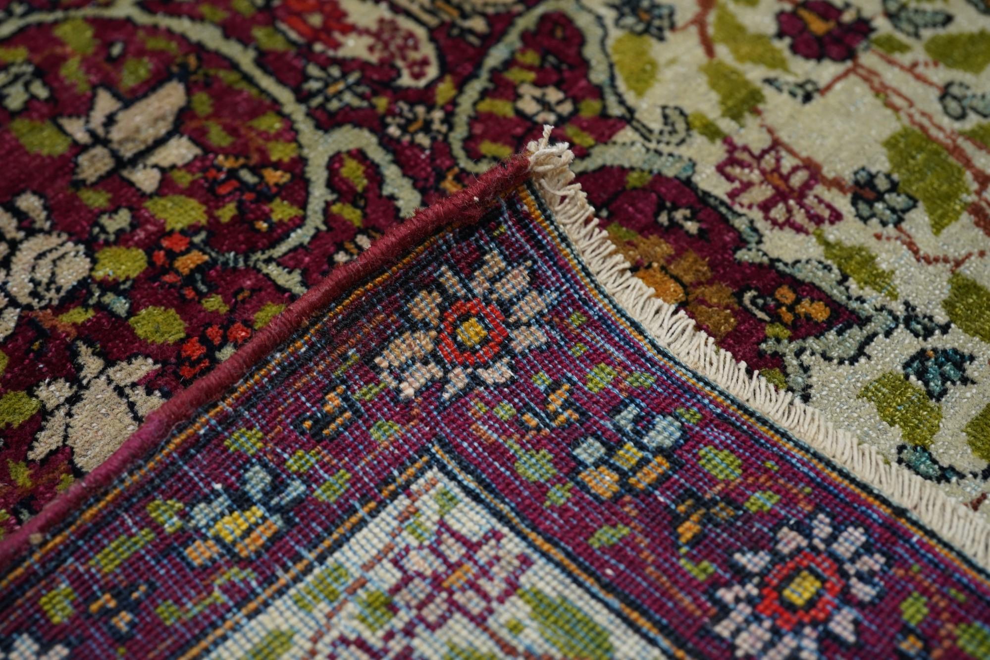 Antique Lavar Kerman Rug 3'8'' x 6'9'' For Sale 4