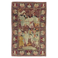 Antique Lavar Kerman Rug
