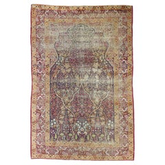 Antique Lavar Kerman Rug 5'0" x 7'7''