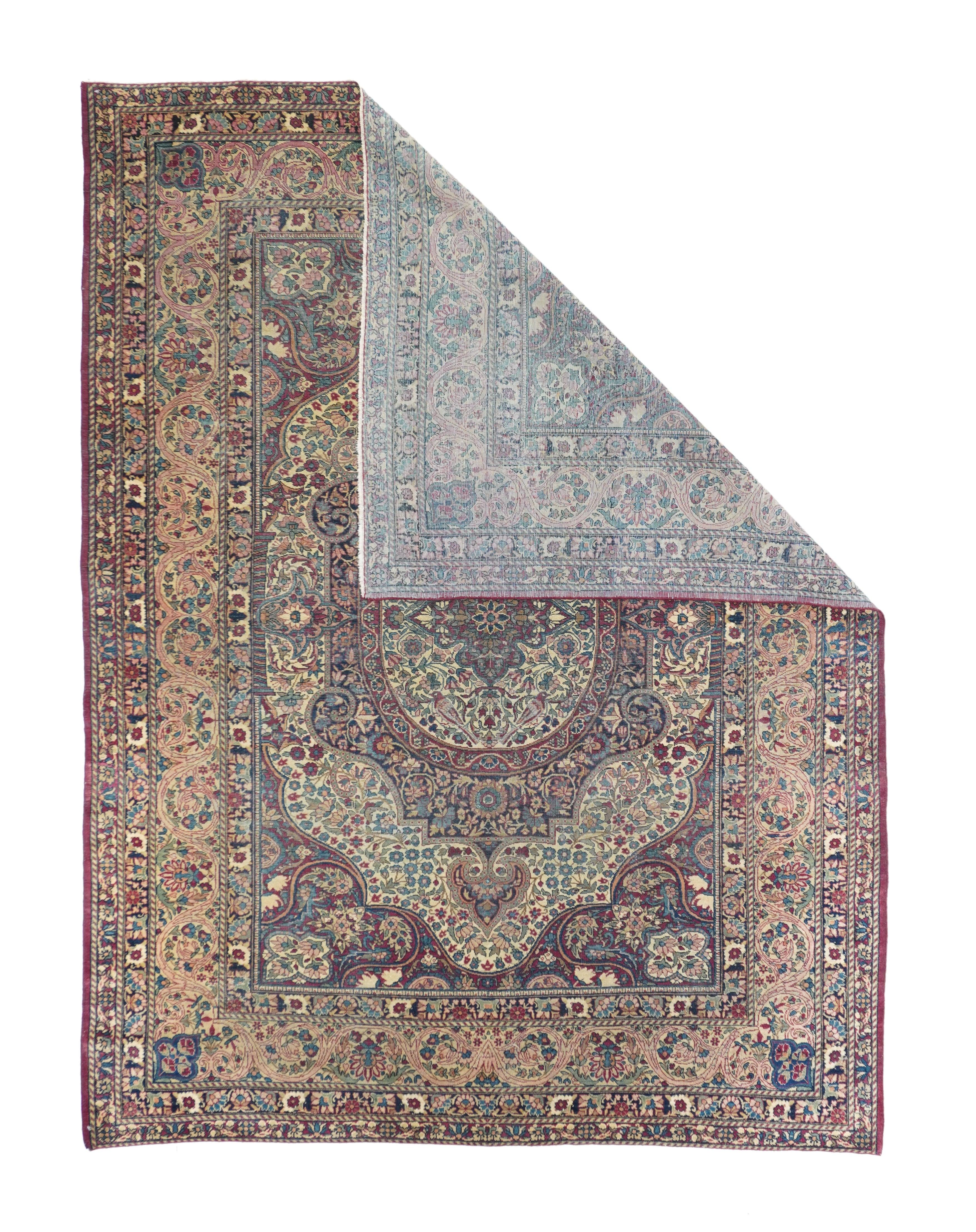 Persian Antique Lavar Kerman Rug 5'7'' x 7'4'' For Sale
