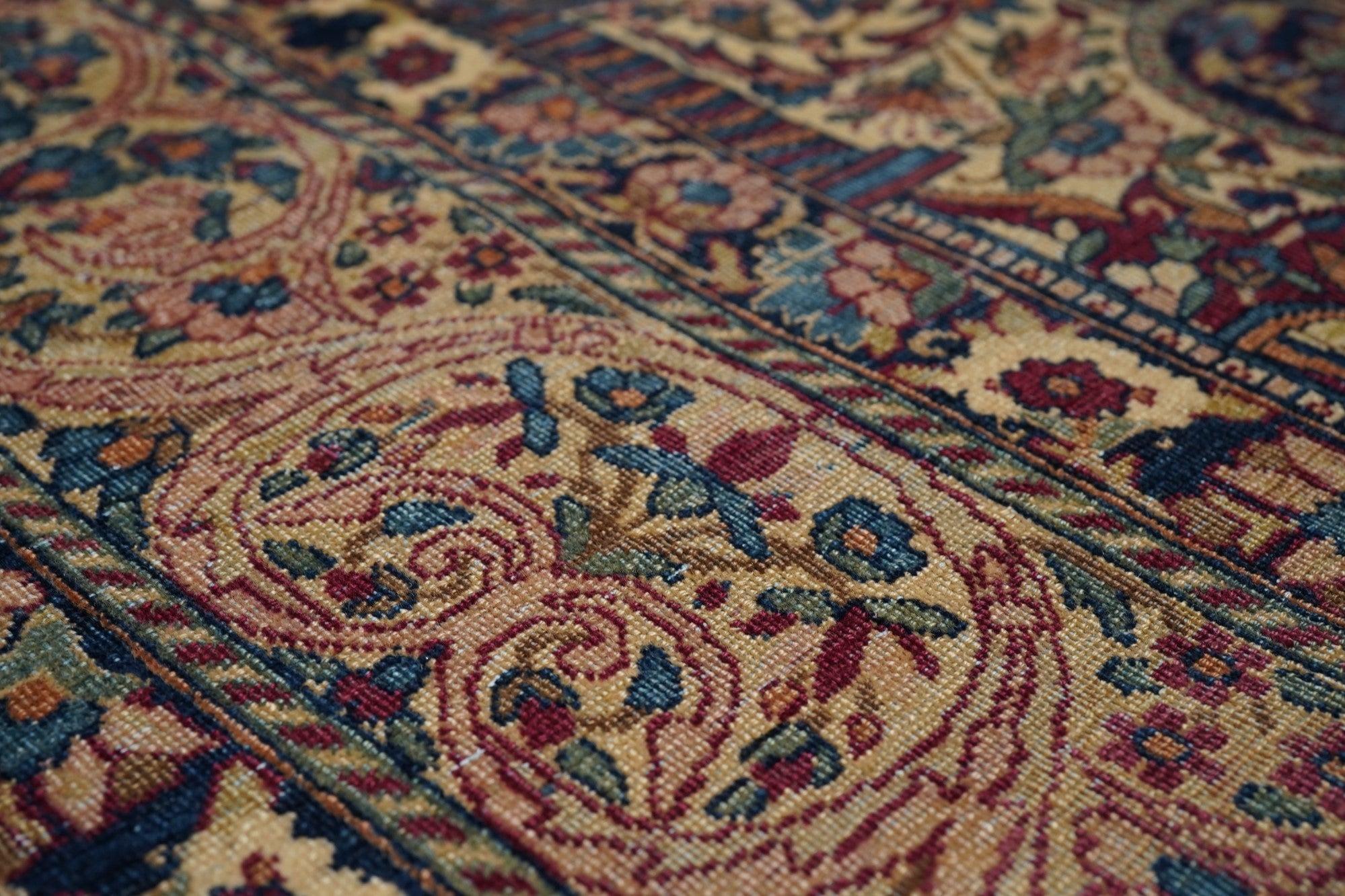 Antique Lavar Kerman Rug 5'7'' x 7'4'' For Sale 1